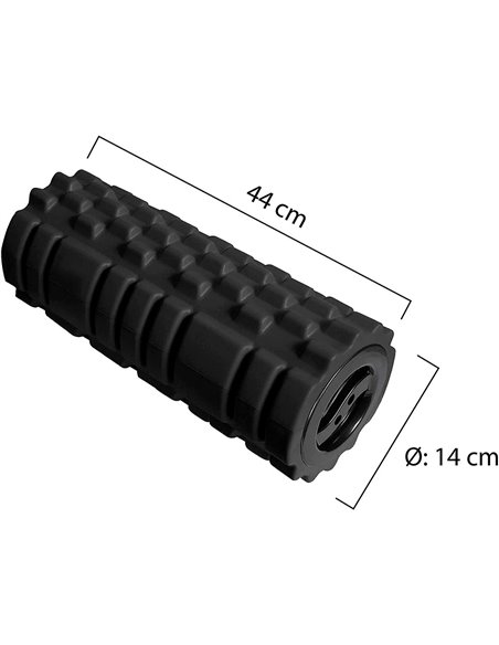 Repose-pieds unilux roller feet cylindrique massant mousse eva embout pvc largeur 44cm diametre 14cm coloris.