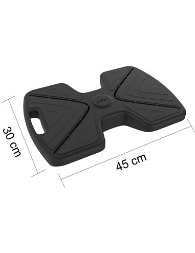 Repose-pieds unilux updown inclinable abs surface silicone 45x30cm coloris noir.