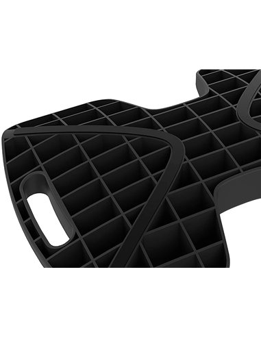 Repose-pieds unilux updown inclinable abs surface silicone 45x30cm coloris noir.