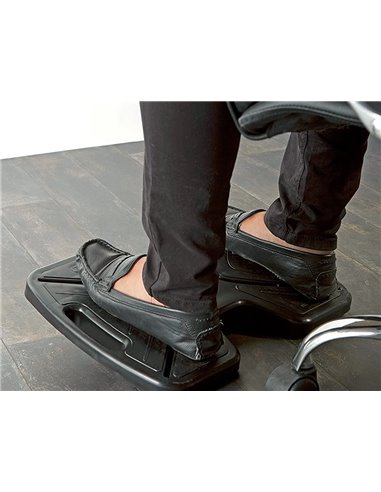 Repose-pieds unilux updown inclinable abs surface silicone 45x30cm coloris noir.
