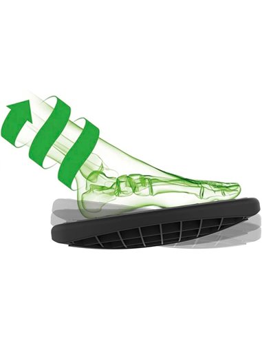 Repose-pieds unilux updown inclinable abs surface silicone 45x30cm coloris noir.