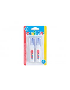 Lot de 2 mini stylos correcteurs Carioca - Pointe métallique durable et précise - Convient à tous types de papier - Séchage rapi
