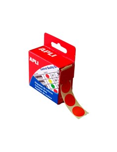 Pastille adhésive apli agipa diamètre 15mm permanente coloris rouge boîte 150 unités. 2