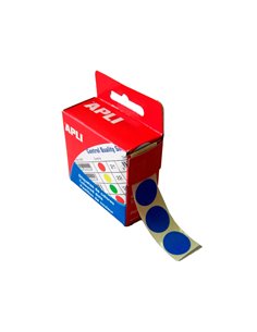 Pastille adhésive apli agipa diamètre 15mm permanente coloris bleu boîte 150 unités. 2