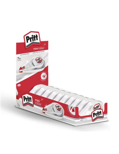 Rouleau correcteur Pritt Mini 4,2 mm x 7 m - Compact et ergonomique - Pointe flexible haute précision - Compatible avec tous typ