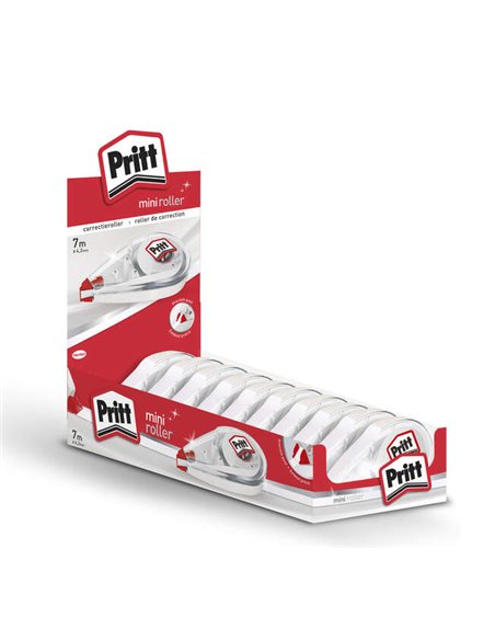 Rouleau correcteur Pritt Mini 4,2 mm x 7 m - Compact et ergonomique - Pointe flexible haute précision - Compatible avec tous typ