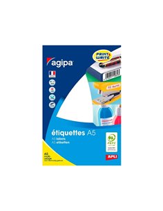 Pastille adhésive apli agipa diamètre 30mm permanente coloris blanc étui a5 384 unités. 2
