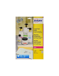 Étiquette adhésive avery expéditeur laser 38.1x2 1.2mm transparente enlevable sans trace 1625 unités. 2