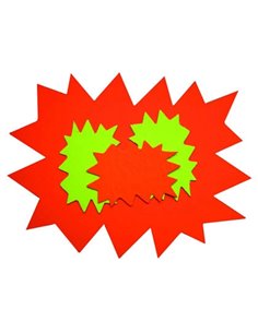 Étiquette affichage apli agipa éclaté effaçable 80x120mm carton fluo 780g assortiment jaune/orange lot 10 unités.
