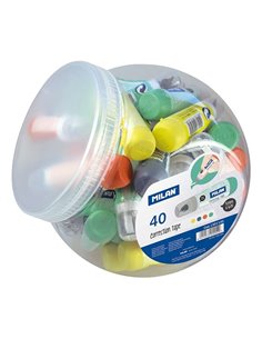 Lot de 40 rubans correcteurs cylindriques Milan - Dimensions : 5 mm x 6 mm - Rapide, propre et précis - Couleurs assorties