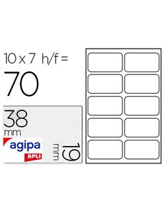 Étiquette adhésive apli agipa bureau 19x38mm pochette 70 unités.