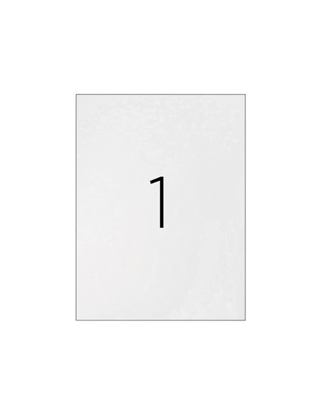 Étiquette adhésive q-connect 210x297mm coins arrondis imprimante jet d'encre laser copieur boîte 100 feuilles 100 unités.