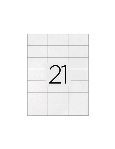 Étiquette adhésive q-connect 63.5x38.1mm coins arrondis imprimante jet d'encre laser copieur 100 feuilles 2100 unités.