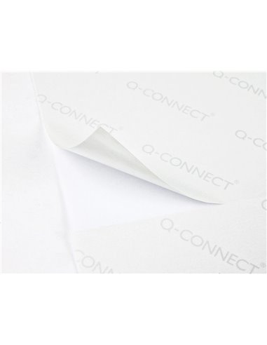 Étiquette adhésive q-connect 70x42mm coins droits imprimante jet d'encre laser copieur boîte 100 feuilles 2100 unités.