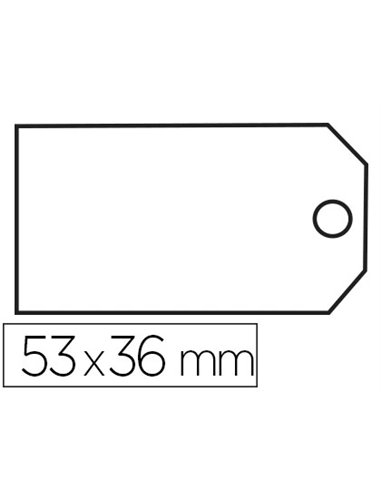 Étiquette à fil apli agipa 36x53mm cartonnette blanche fil blanc coton paquet 100 unités.