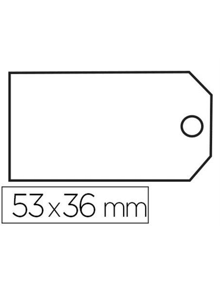 Étiquette à fil apli agipa 36x53mm cartonnette blanche fil blanc coton paquet 100 unités.
