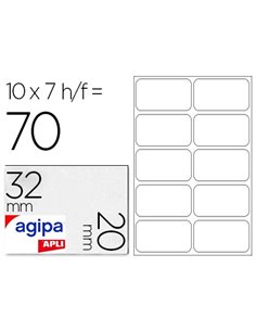 Étiquette adhésive apli agipa bureau 20x32mm pochette 70 unités.