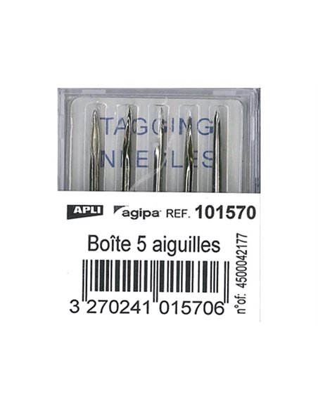 Aiguille apli agipa pour pistolet textile standard boîte 5 aiguilles.