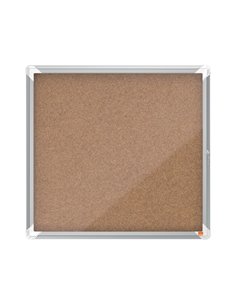 Vitrine affichage nobo liege premium plus porte battante verre securite serrure 6 feuilles a4 709x668mm.