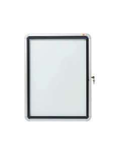 Vitrine affichage nobo extérieur fond métal magnétique façade verre serrure 4 feuilles a4 59,5x67x4,5cm. 2