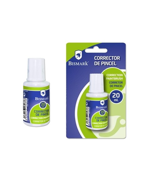 Correcteur liquide Bismark 20 ml - Séchage rapide - Applicateur pinceau