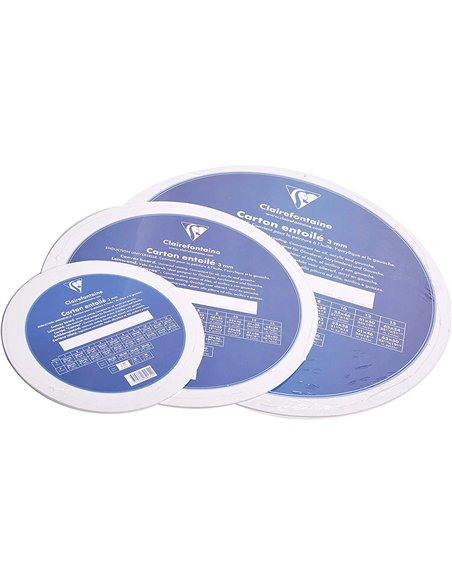 Carton peindre rond clairefontaine coton blanc 30cm.