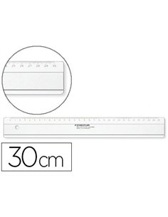 Règle plate staedler mars plexiglas 30cm bords anti-tâches 1 biseau gravé ineffaçable.