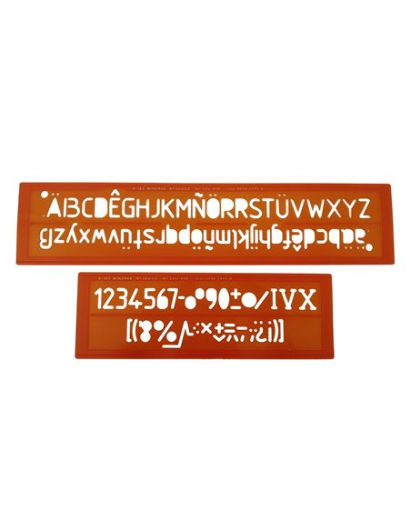 Trace-lettres minerva tracage technique 20mm orange.