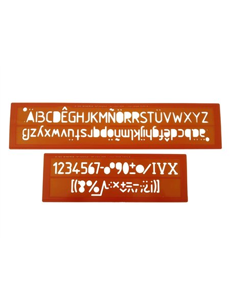 Trace-lettres minerva tracage technique 20mm orange.