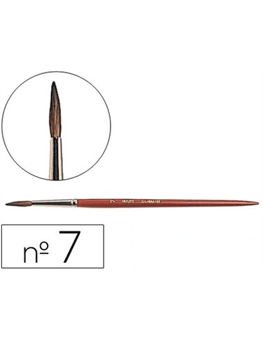 Pinceau liderpapel bois virole chromée aquarelle nº7.