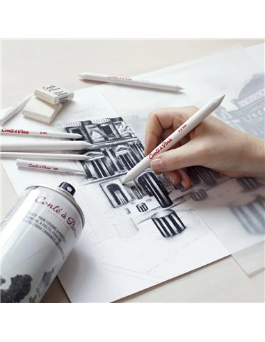 Fixatif conte a paris aerosol 400 ml pour pastel fusain et crayon.