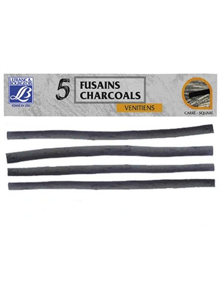 Fusain lefranc bourgeois carré tendre étui 5 unités.