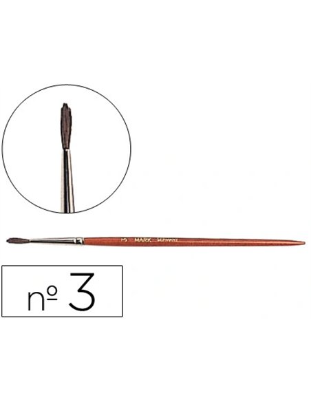 Pinceau liderpapel bois virole chromée aquarelle nº3.