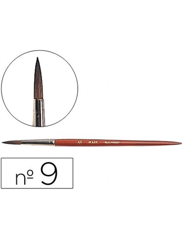 Pinceau liderpapel bois virole chromée aquarelle nº9.