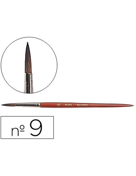 Pinceau liderpapel bois virole chromée aquarelle nº9.