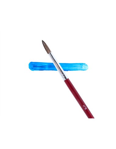 Pinceau liderpapel bois virole chromée aquarelle nº9.