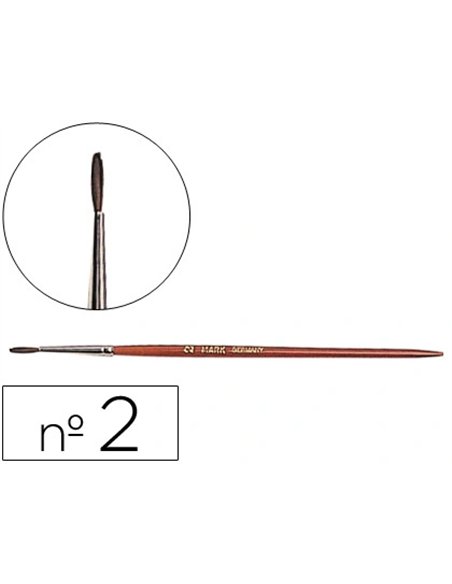 Pinceau liderpapel bois virole chromée aquarelle nº2.