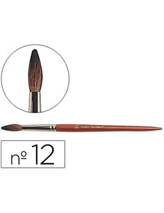 Pinceau liderpapel bois virole chromée aquarelle nº12.