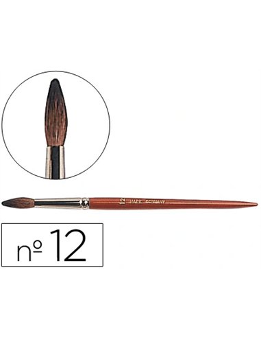 Pinceau liderpapel bois virole chromée aquarelle nº12.