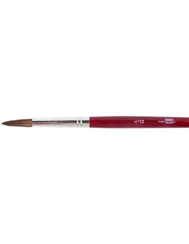 Pinceau liderpapel bois virole chromée aquarelle nº12.