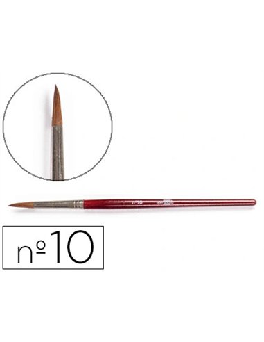 Pinceau liderpapel bois virole chromée aquarelle nº10.