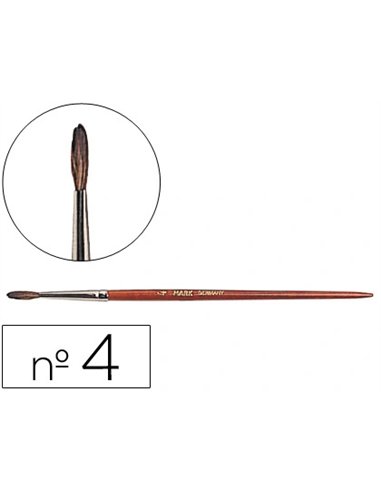 Pinceau liderpapel bois virole chromée aquarelle nº4.