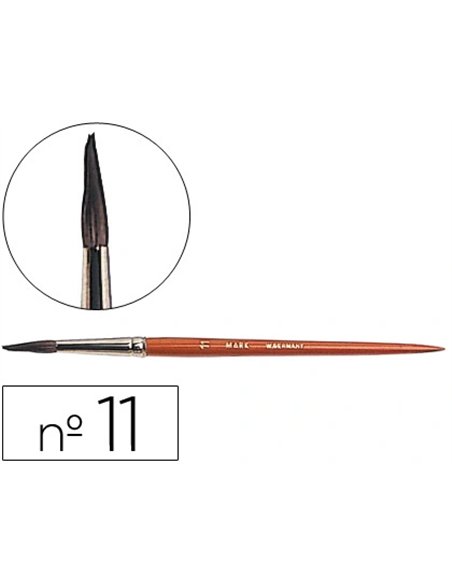 Pinceau liderpapel bois virole chromée aquarelle nº11.