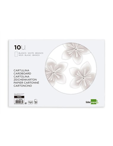 Bloc papier dessin liderpapel 240x315mm 180g/m2 10f coloris blanc.