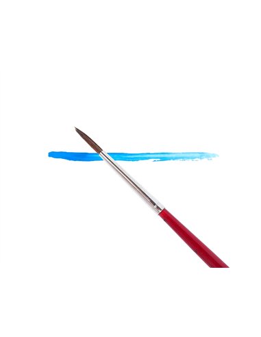 Pinceau liderpapel bois virole chromée aquarelle nº1.