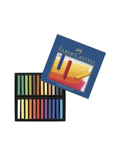 Pastel tendre faber-castell goldfaber studio carré 66mm coloris brillant intense bonne résistance lumière boîte 24u.
