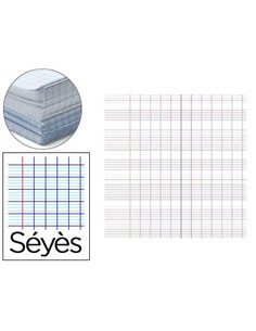 Papier affiche maildor réglure séyès 60x80cm 90g coloris blanc paquet 25f.