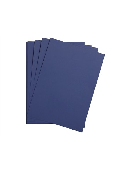 Feuille papier clairefontaine maya 270g 500x700mm coloris bleu nuit paquet 25 unites.