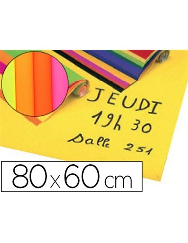 Papier affiche maildor 90g 80x60cm coloris assortis fluo rouleau 10f.