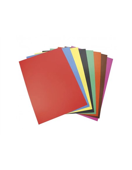 Papier dessin clairefontaine cartoline 50x70cm 210g coloris assortis paquet 25 feuilles.